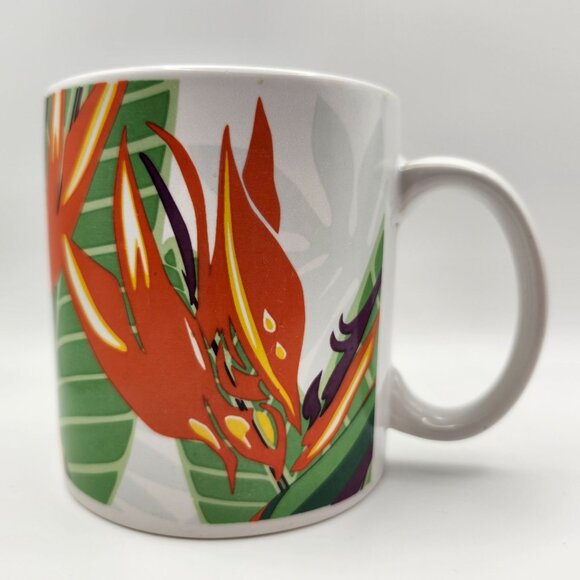 Vintage Island Heritage Bird Of Paradise II Ceramic Coffee Mug 12oz - Picture 1 of 8